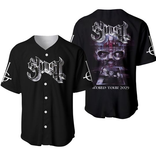 New Ghost Band 3D Baseball Jersey - Hot Tour 2025 Merch