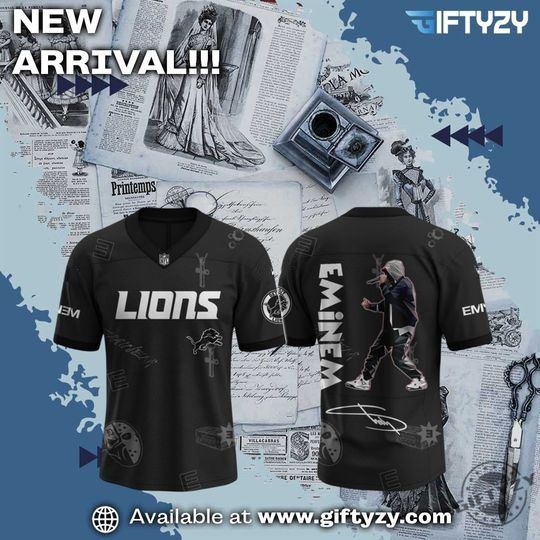 football Football Detroit Lions X Eminem 2025 Football Jersey