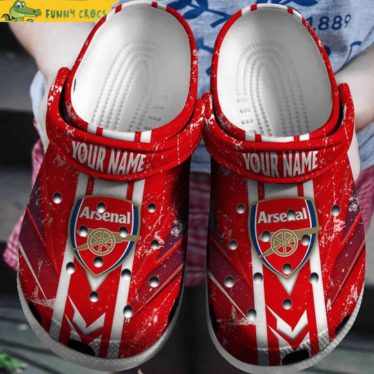 Personalized Arsenal FC Clogs, Gift for Premier League Football Fan