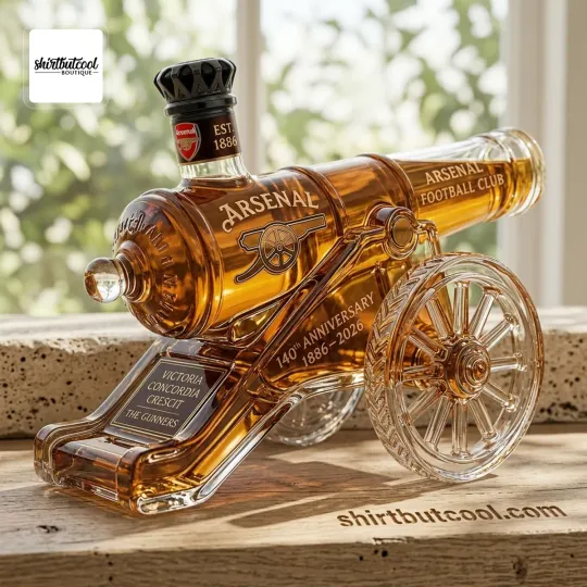 Arsenal FC 140th Anniversary Commemorative Whiskey Bottle