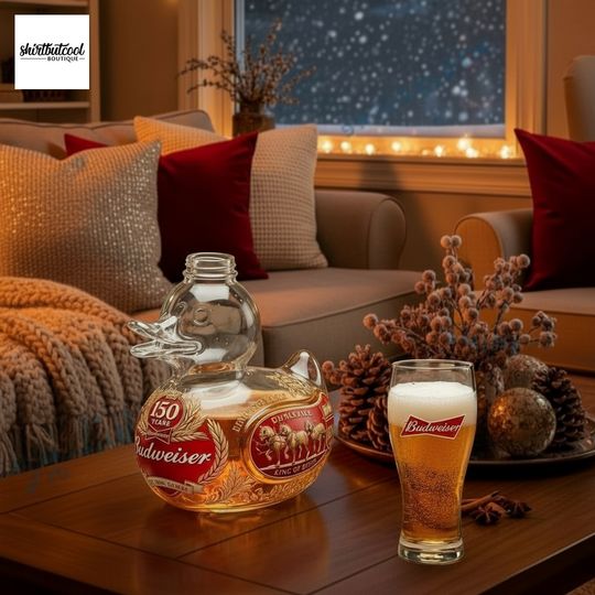 Budweiser King of Beers 150 Years Whiskey Bottle