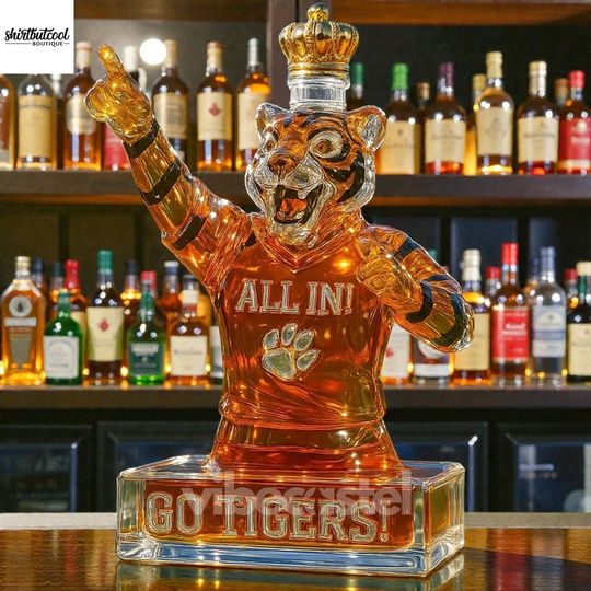 Clemson Tigers Whiskey Bottle
