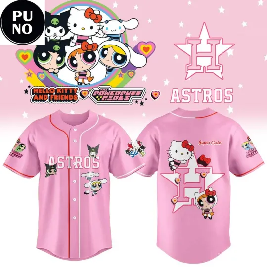 Astros x Kitty, Friends, Powerpuff 2026 Baseball Jersey