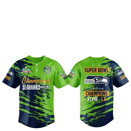 2026 Seahawkss Champions Two Time Super Bowl LX Jersey