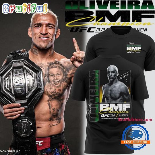 Charles Oliveira UFC 326 AndNew BMF Champion Boxy T Shirt