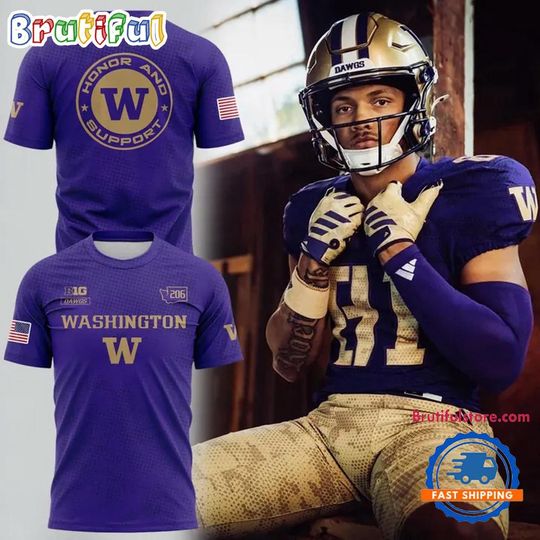 Washington Huskies Military Appreciation Limited Edition T Shirt