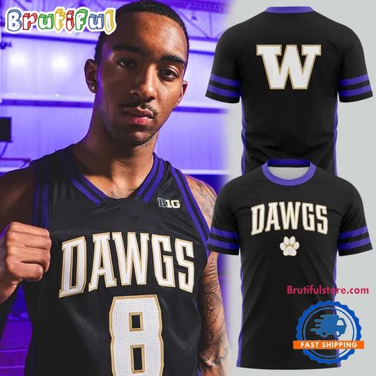 Washington Huskies Basketball Core Black Uniform Limited Edition T Shirt