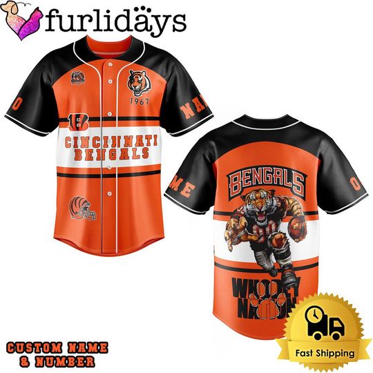 Cincinnati football Bengals Whodey Nation Baseball Jersey