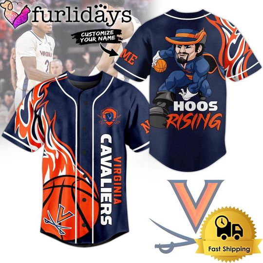 Virginia Cavaliers Football Mascot Ready To Fight Custom Baseball Jersey
