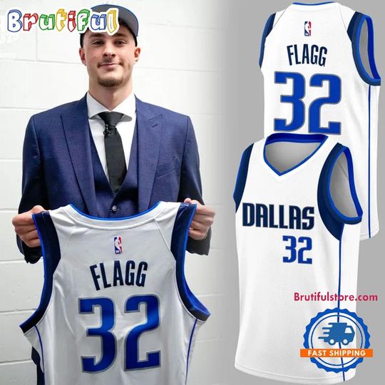 Cooper Flagg Dallas Mavericks 2025 NBA Draft First Round Pick Swingman White Basketball Jersey