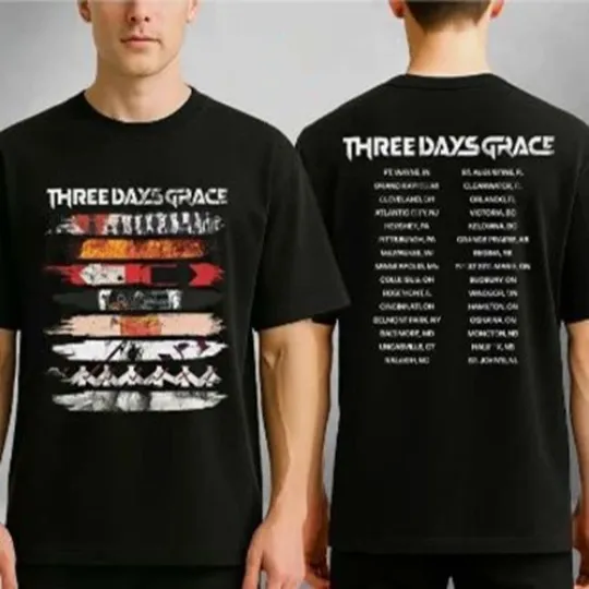 Double Sided T-Shirt Custom 2026 Alienation Tour Three Days Grace