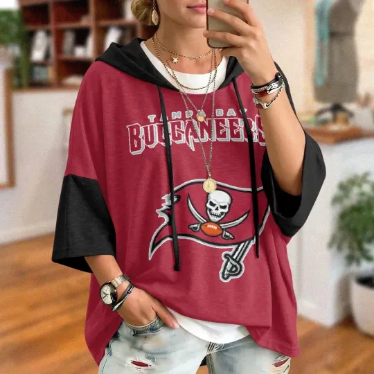 Tampa Bay Buccaneers Oversized Short Sleeve Hoodie