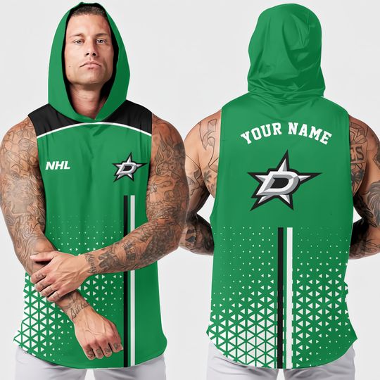 Dallas Stars Men’s Sleeveless Hoodie for Workout and Summer Fitness