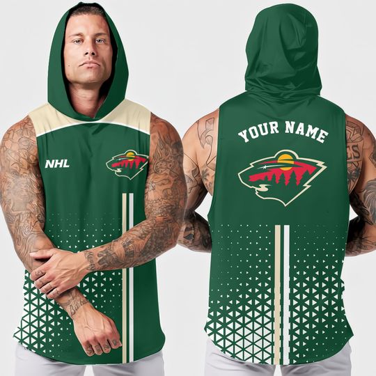 Minnesota Wild Men's Sleeveless Hoodie for Workout and Fitness
