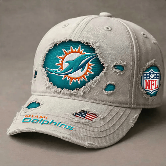 Miami Dolphins Denim Washed Cap New Style