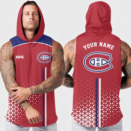 Montréal Canadiens Men's Sleeveless Hoodie for Workout and Summer Training