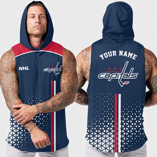 Washington Capitals Men’s Sleeveless Hoodie for Workout and Summer Training