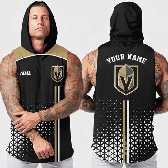 Vegas Golden Knights Men's Sleeveless Hoodie for Workout and Summer Fitness
