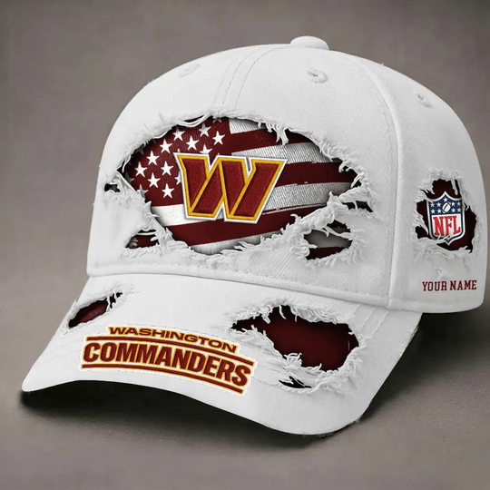 Washington Commanders Denim Washed Cap New Style