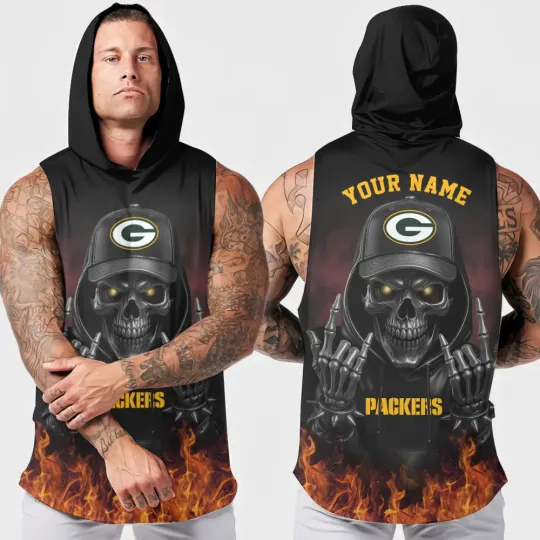 Green Bay Packers Men’s Sleeveless Hoodie Tank Top