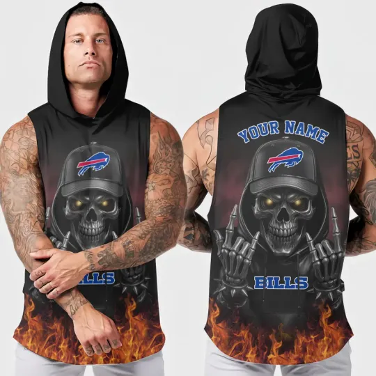 Buffalo Bills Men’s Sleeveless Hoodie Tank Top