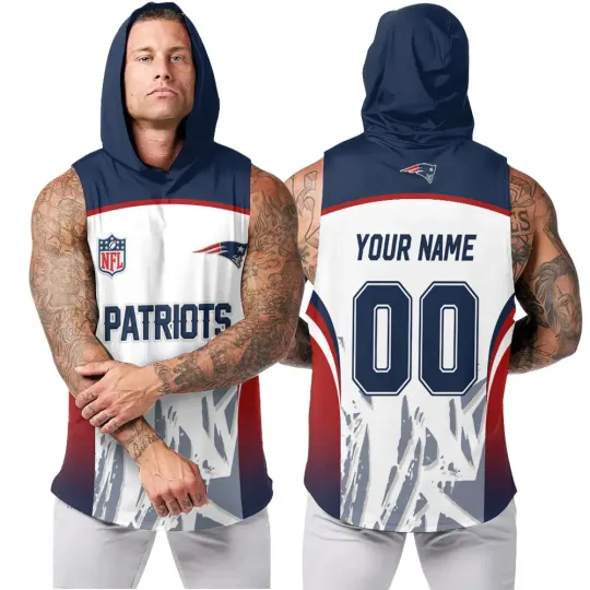New England Patriots Men’s Sleeveless Hoodie Tank Top