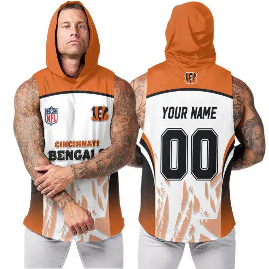 Cincinnati Bengals Men’s Sleeveless Hoodie Tank Top