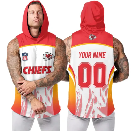 Kansas City Chiefs Men’s Sleeveless Hoodie Tank Top SPTMWHTT229