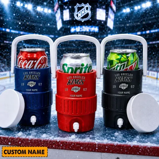 Los Angeles Kings 12Oz Retro Mini Cooler Can Holder Custom Any Name Gifts For Fan