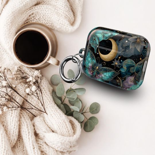 Night Sky Vintage Butterfly AirPods Case Cover for AirPods Pro 1/2, AirPods 3/4
