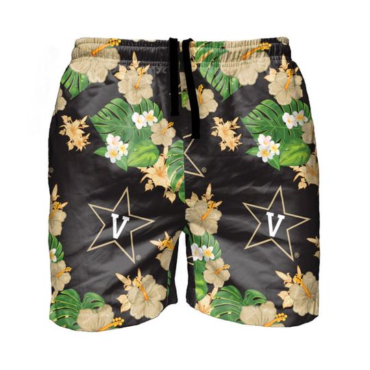 Vanderbilt Commodores Mens Floral Swim Trunks Short