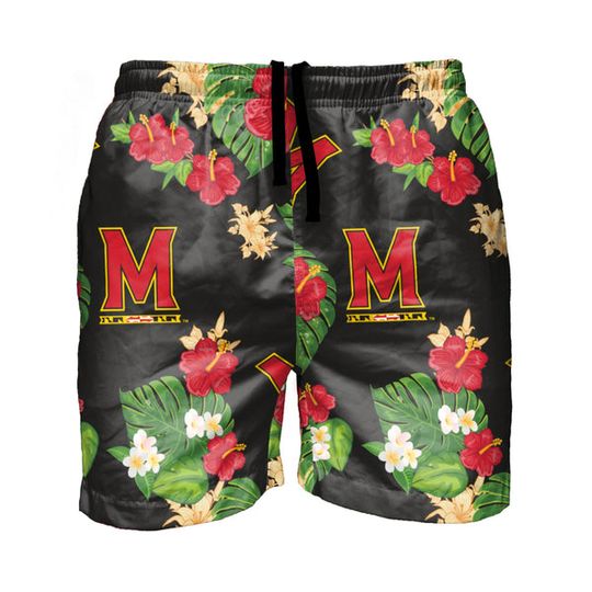 Maryland Terrapins Men's Floral Swim Trunks Short