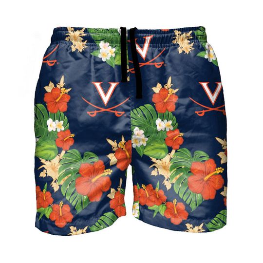 Virginia Cavaliers Men's Floral Swim Trunks Short