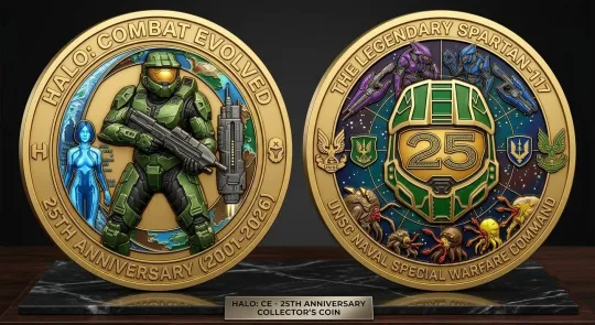 Halo Combat Evolved 25th Anniversary Master Chief & Cortana 2026 Coin