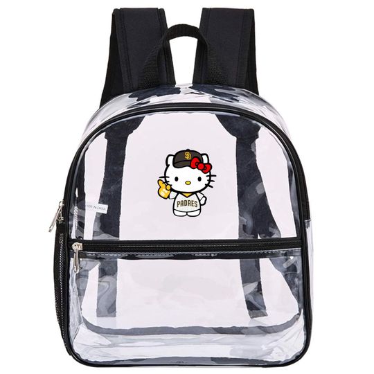 SD Kitty Custom Padres Clear Backpack