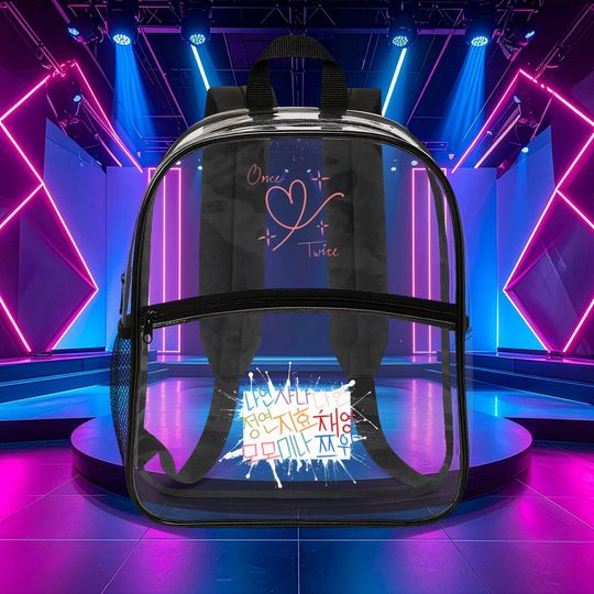 TWICE Transparent Clear Backpack | Security Friendly K-pop Bag