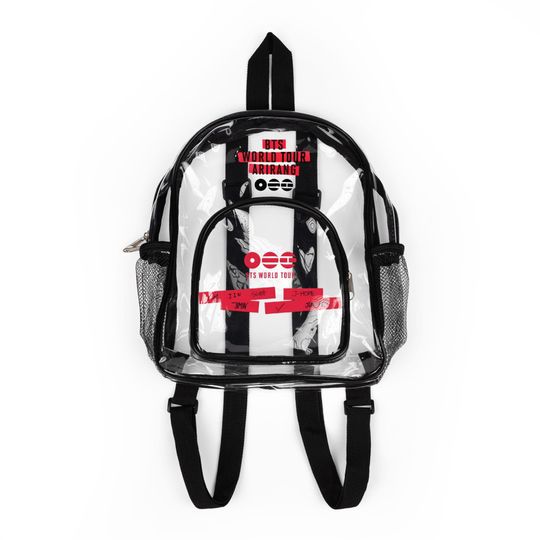BTS Arirang World Tour Clear Backpack, Stadium Approved Concert Bag, Transparent Kpop Fan Bag, BTS Merch, Concert Gift for BTS Fans
