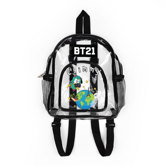 BT21 Chimmy Clear Concert Backpack, Stadium Approved Transparent Bag, BTS Jimin Fan Gift, Kpop Clear Bag, BTS Army Fan Gift