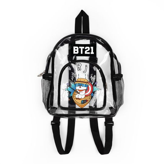 BT21 RJ Clear Concert Backpack, BTS Jin Fan Bag, Stadium Approved Transparent Bag, Kpop Festival Backpack, Gifts for Jin Fans