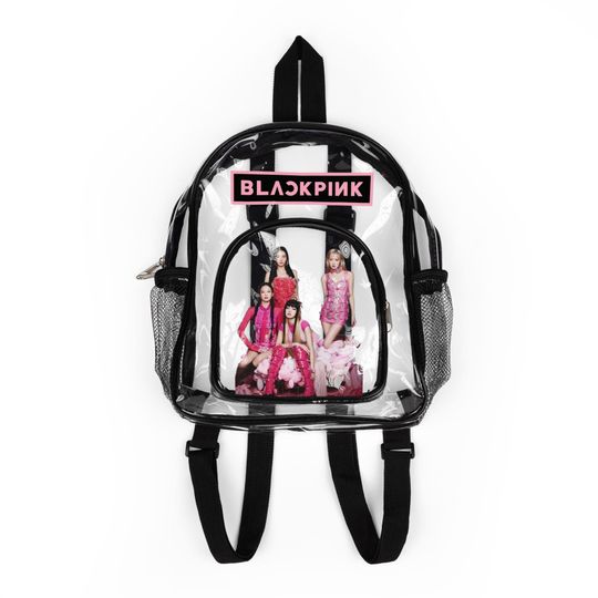 Blackppink Clear Concert Backpack, Stadium Approved Transparent Bag, Kpop Blink Fan Bag, Cute Festival Clear Backpack, Gift for Blinks