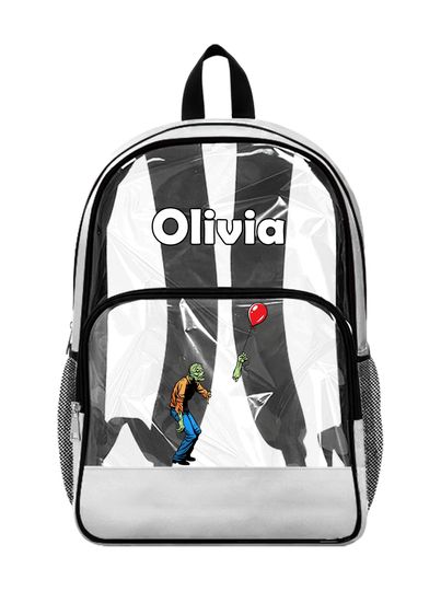 Walking D Zombie Clear Backpack, Custom Transparent Bag