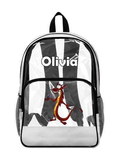 Mulan Clear Backpack, Custom Transparent Backpack