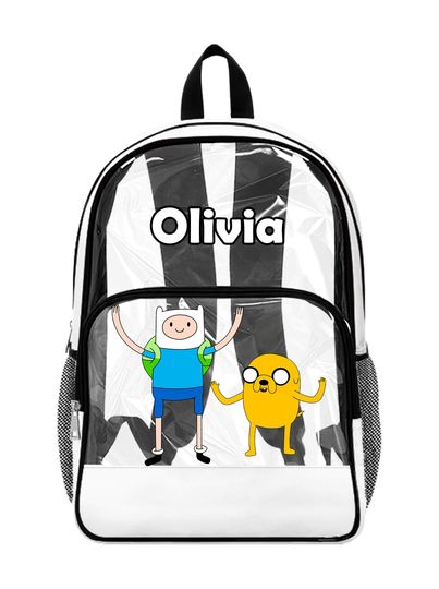Adventure Time Jake and Finn Transparent Backpack