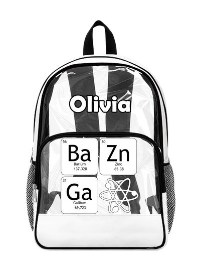 Big Bang Theory Clear Backpack with Bazinga Design