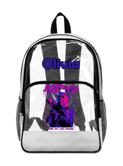 Halloween Clear Backpack, Custom Transparent Backpack