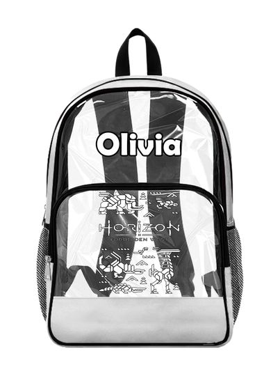 Horizon Forbidden West Clear Backpack, Custom Transparent Bag