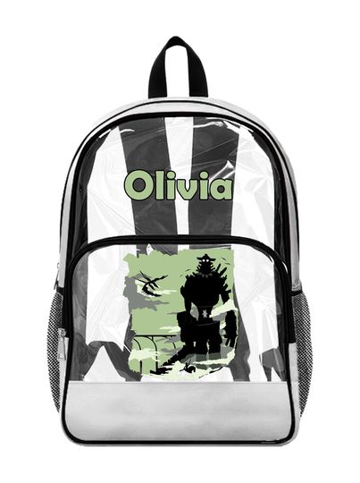 Shadow of the Colossus Clear Backpack, Custom Transparent Bag