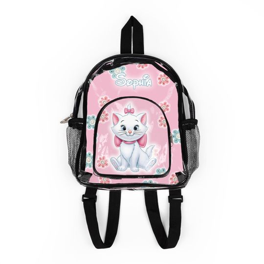 Personalized Marie the Aristocats Clear Backpack