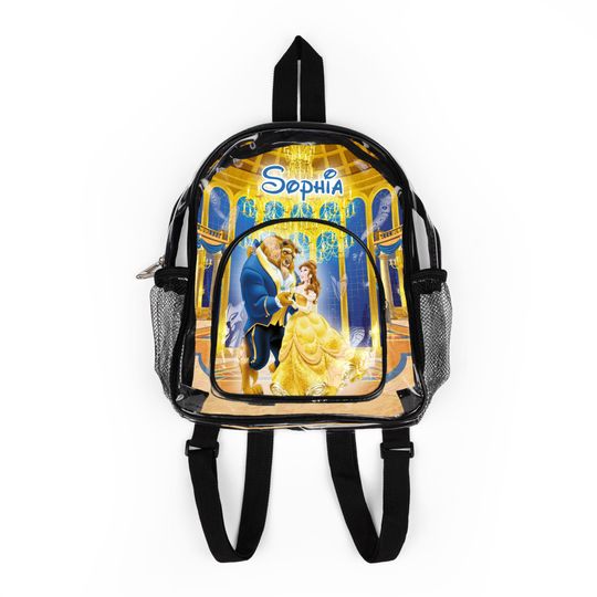 Personalized Beauty and the Beast Clear Backpack