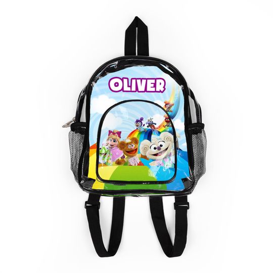 Personalized The Muppets Clear Backpack: Choose Between Muppet Babies or Traditional Theme